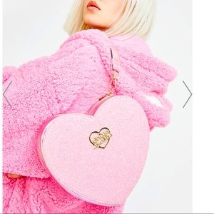 Dolls Kill Chrissa Sparkles Glitter MyHeart Clutch